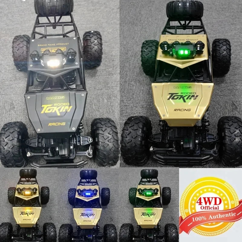 4WD RC Car Off Road 4x4 Remote Control Cars Radio Buggy Truck Racing Drift with Led Lights Toys Gift for Boys Girls Children Kid