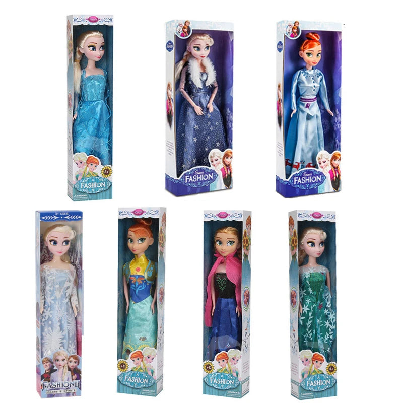 Diseny cartoon Frozen 2 Elsa Anna Figure Princess Doll Toys sofia Girls Toys Elsa Dolls Clothes Dolls Children Gift