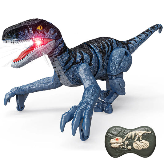 Sinovan Remote Control Dinosaur Toys for Kids, 2.4GHz Robot Walking Dinosaur Toys, Simulation Velociraptor, Gifts for Boys 3-5